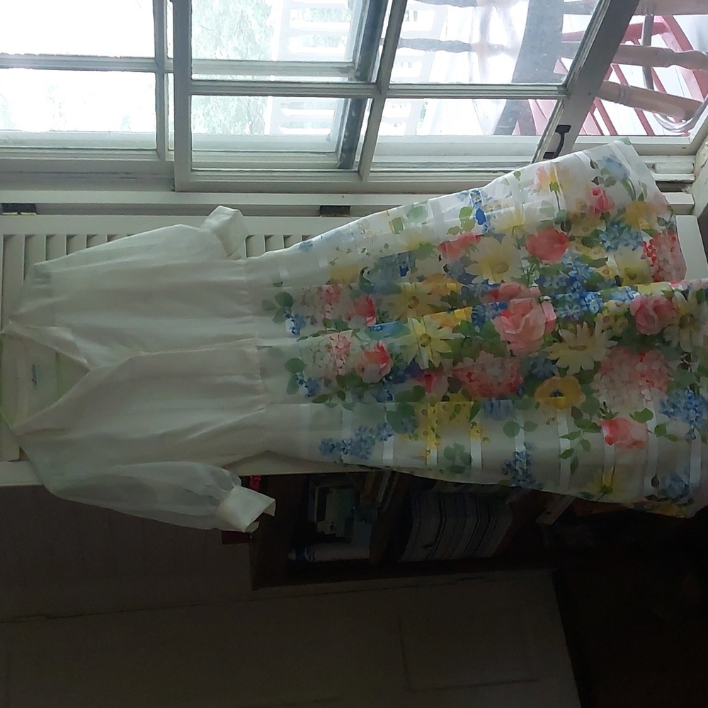 Antique floral dress